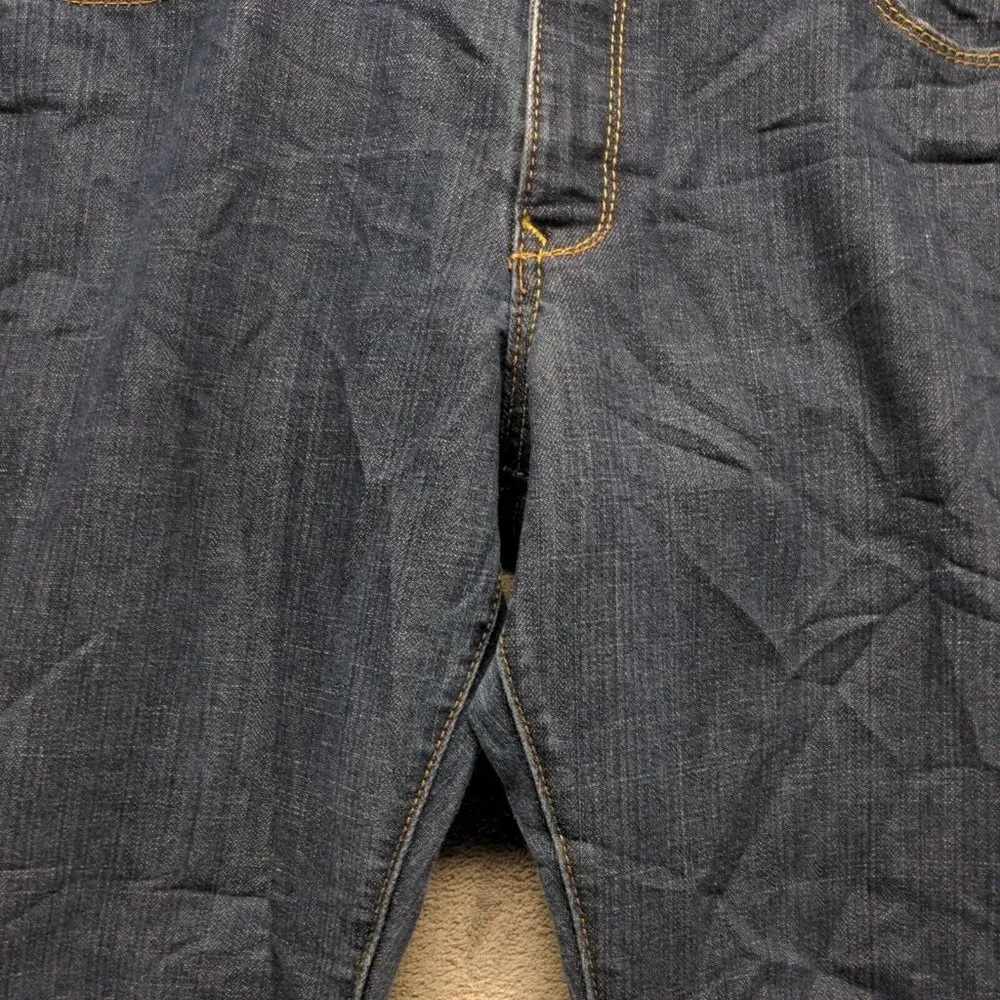 The Flirt Women Jeans Mid Rise Bootcut Leg Blue Dark Wash W:38 L:30 - Picture 6 of 16